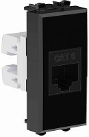 Розетка компьютерная модульная DKC Avanti 1-м. 1 мод. RJ45 6е черный квадрат картинка